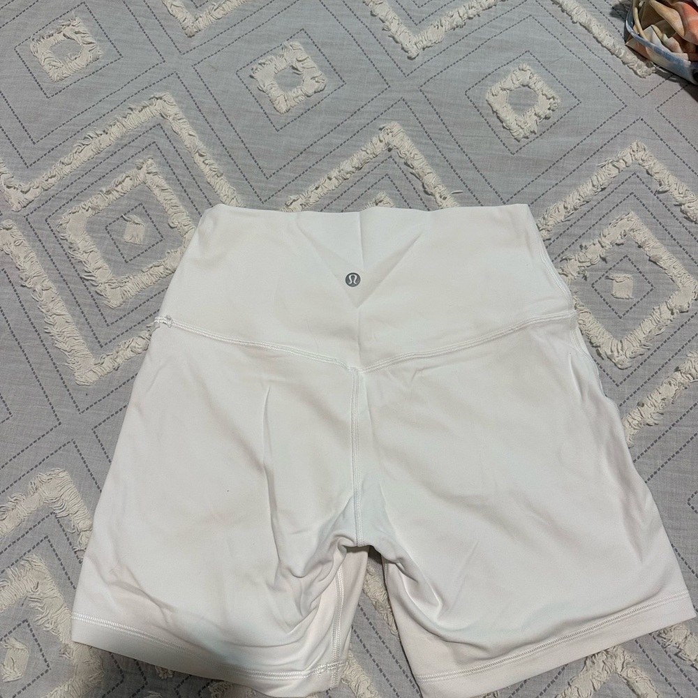 lululemon athletica White Bike Shorts